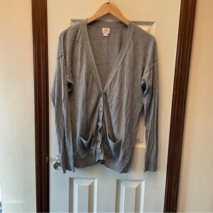 Gray Button-Up Women's Sweater